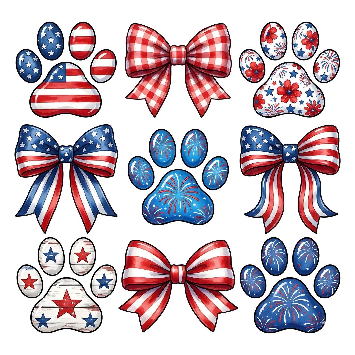 American Coquette Patriotic Paws and Bows