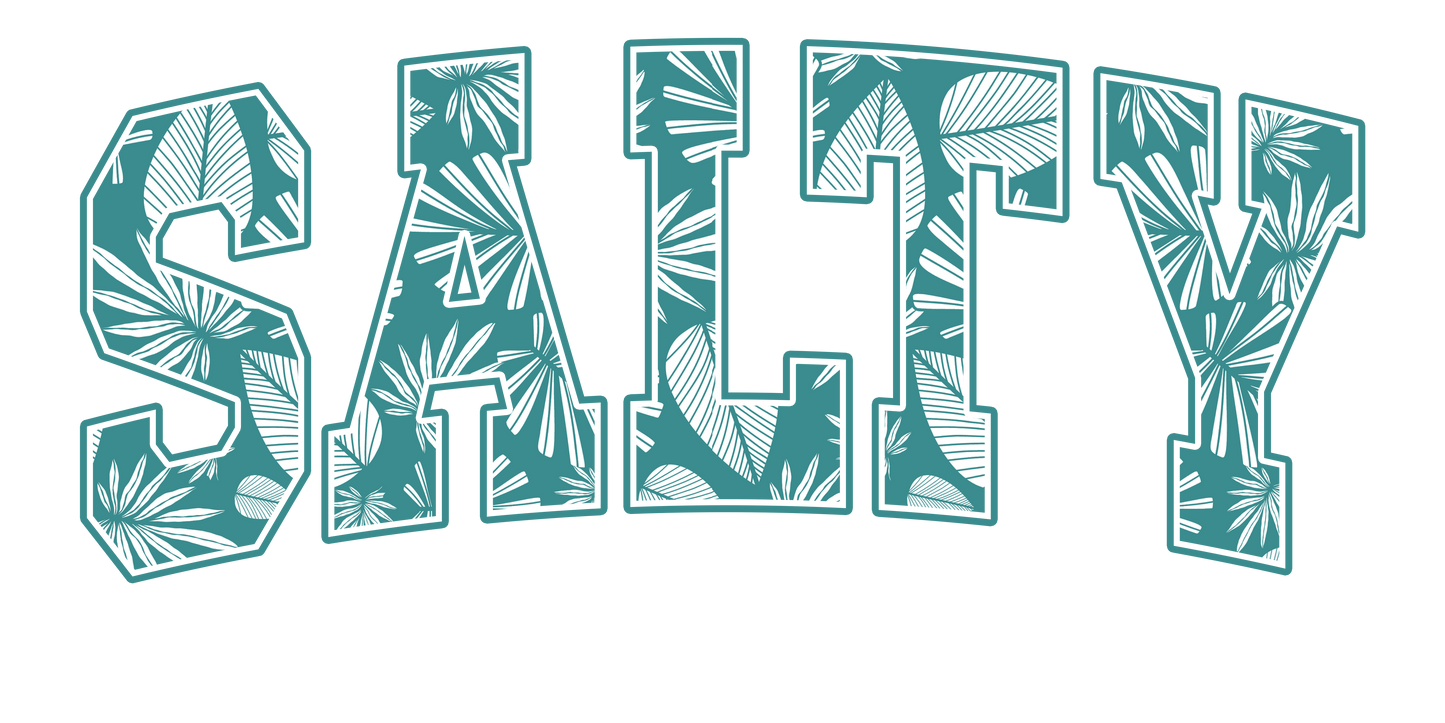 SALTY (palm tree writing)
