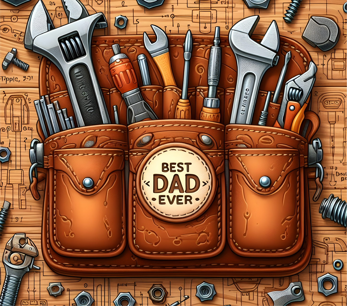 20oz Skinny Tumbler- Best Dad Ever Tool Belt