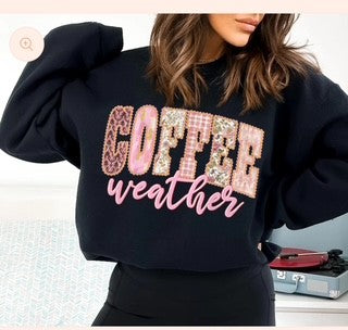 COFFEE Weather in Pink Plaids