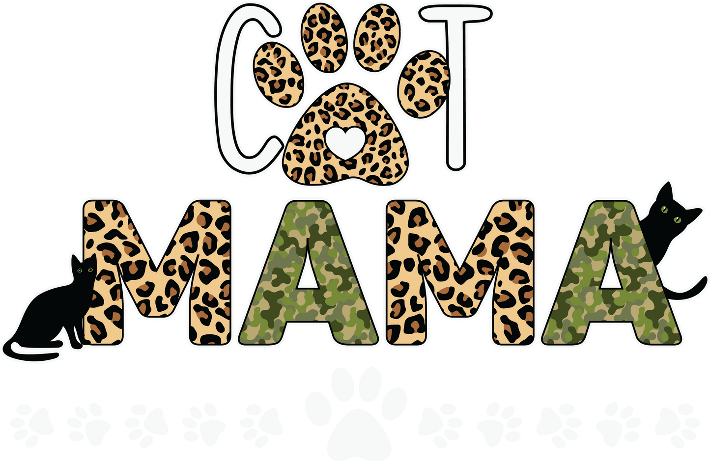 Cat Mama (camouflage and cheetah print)