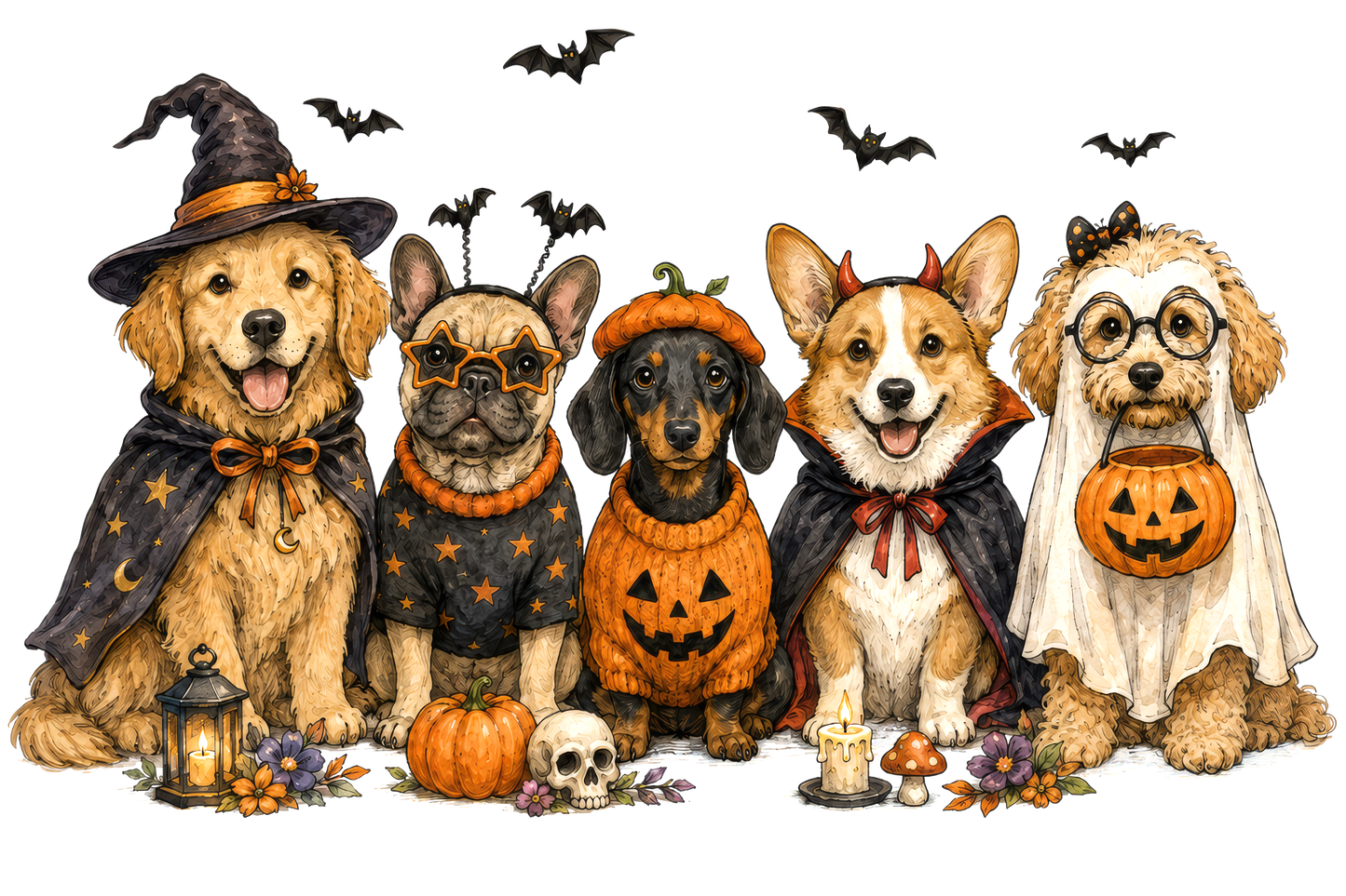 Cute Halloween Dogs