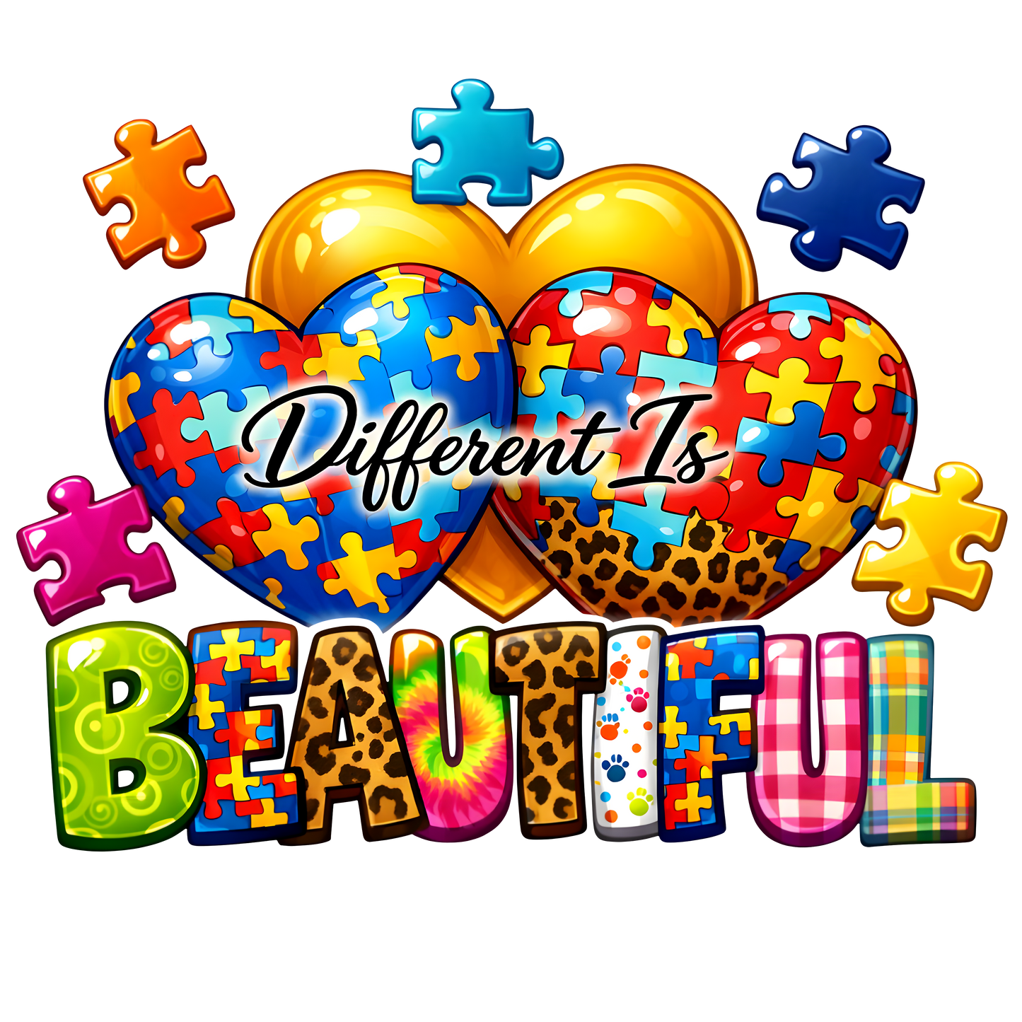 Different is BEAUTIFUL- Autism Awareness