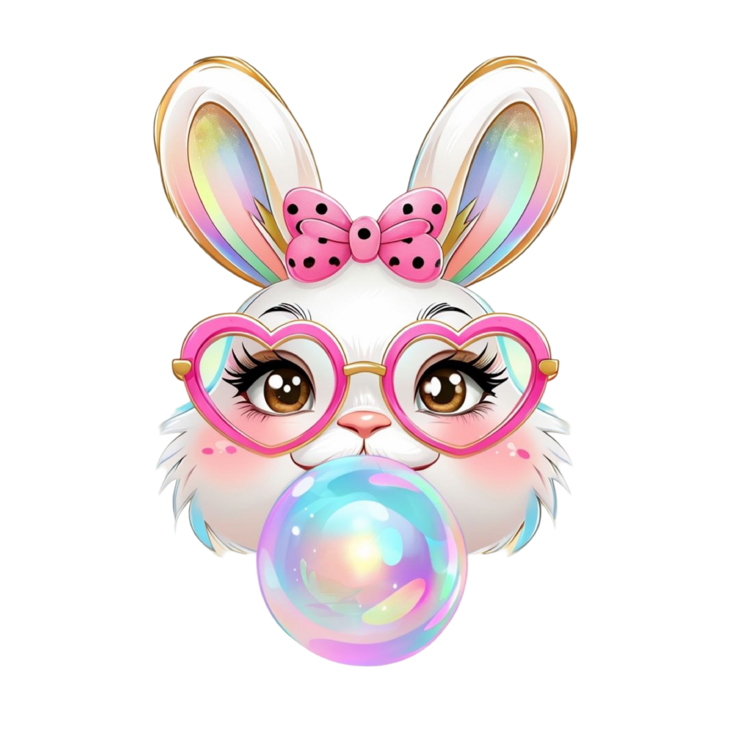 Easter Bunny Blowing Bubbles