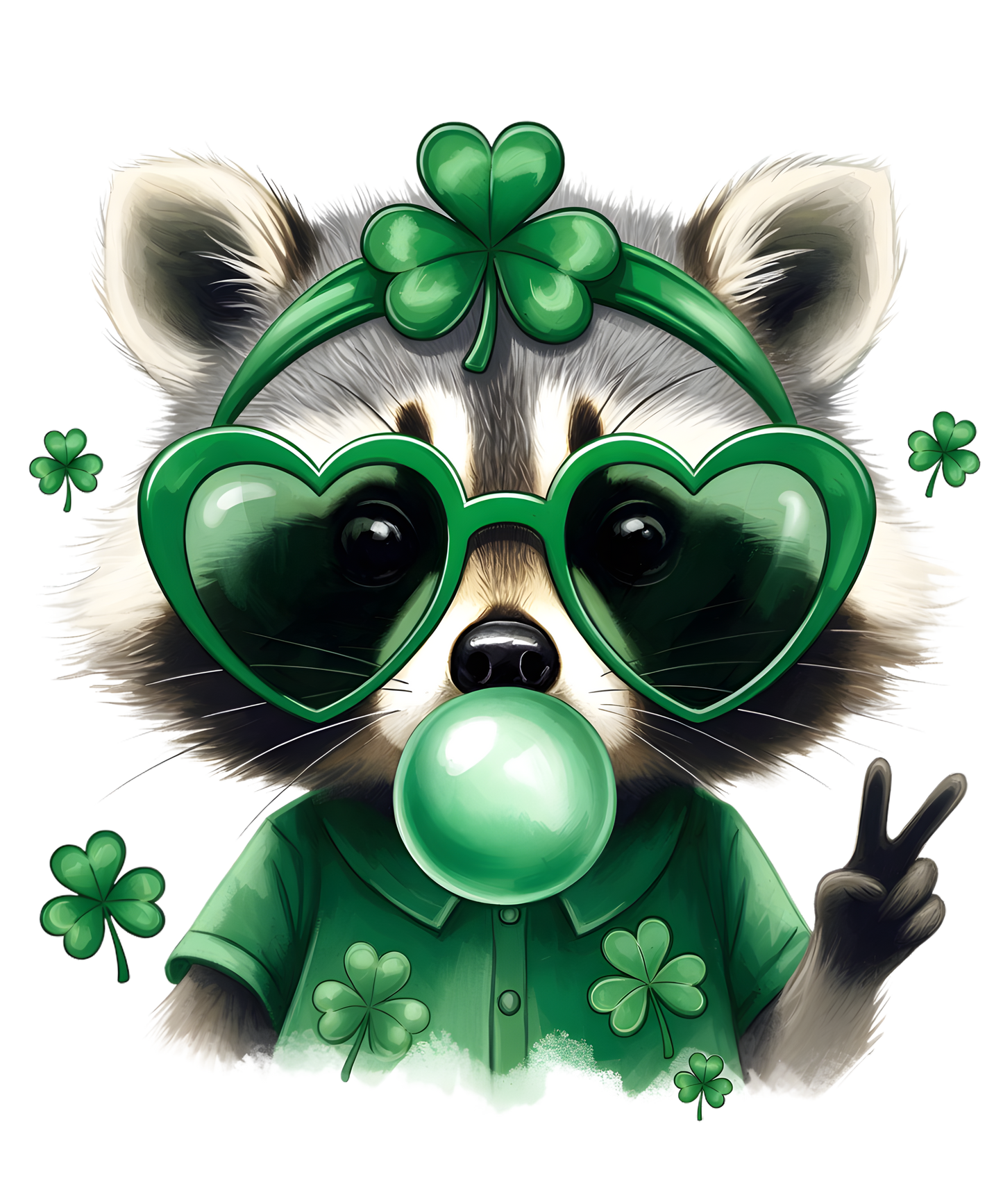 Funny Racoon St. Patrick's Day