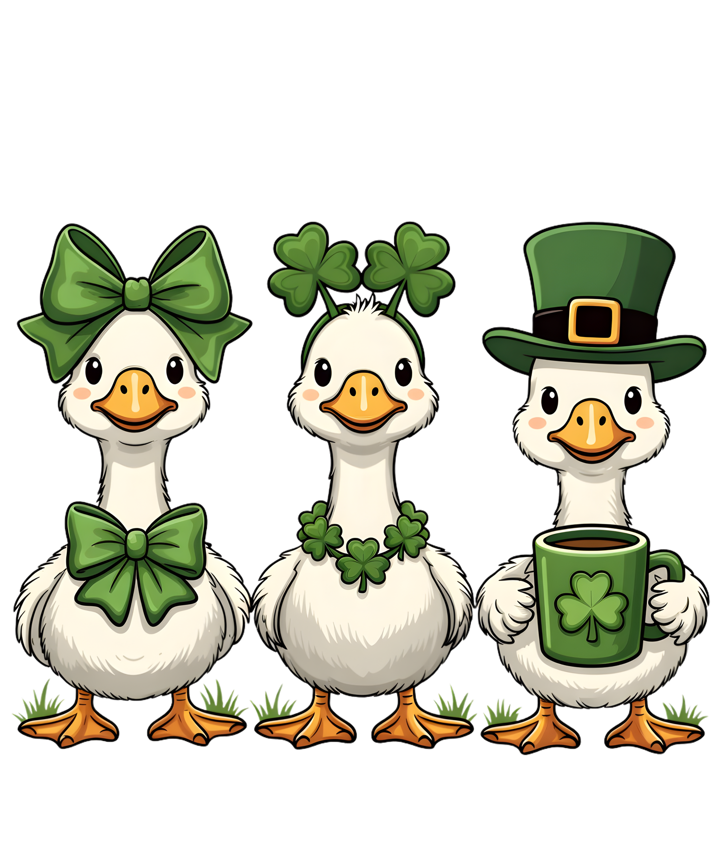 Funny St. Patrick's Day Silly Geese