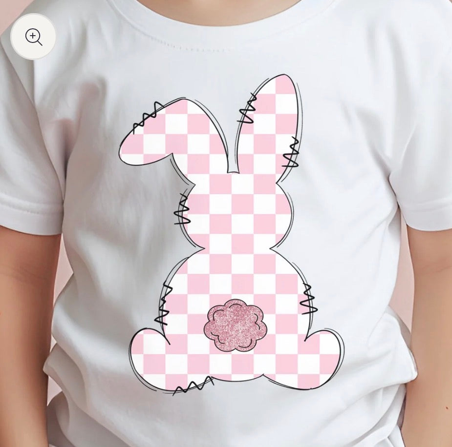 Pink Checkered Bunny