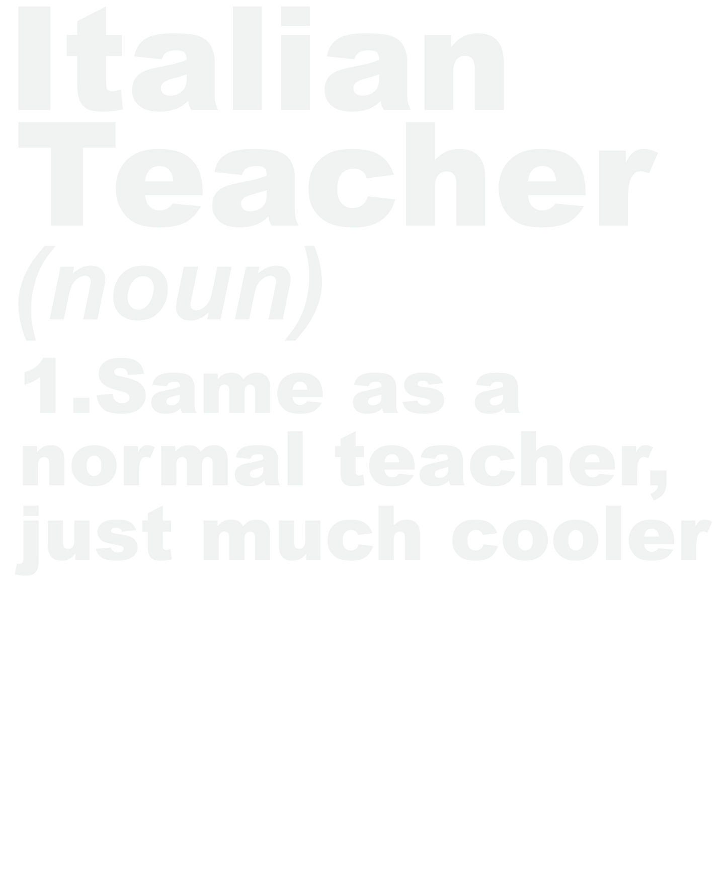 Italian Teacher Definition