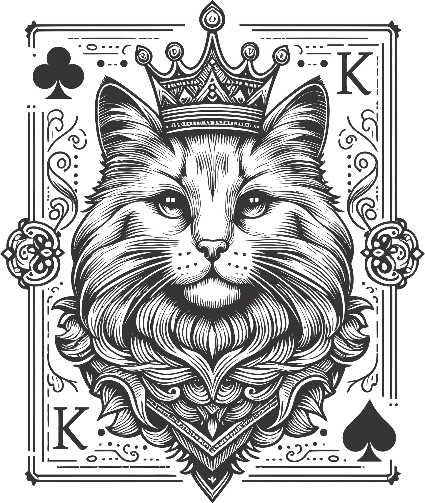 King Cat Playing Card