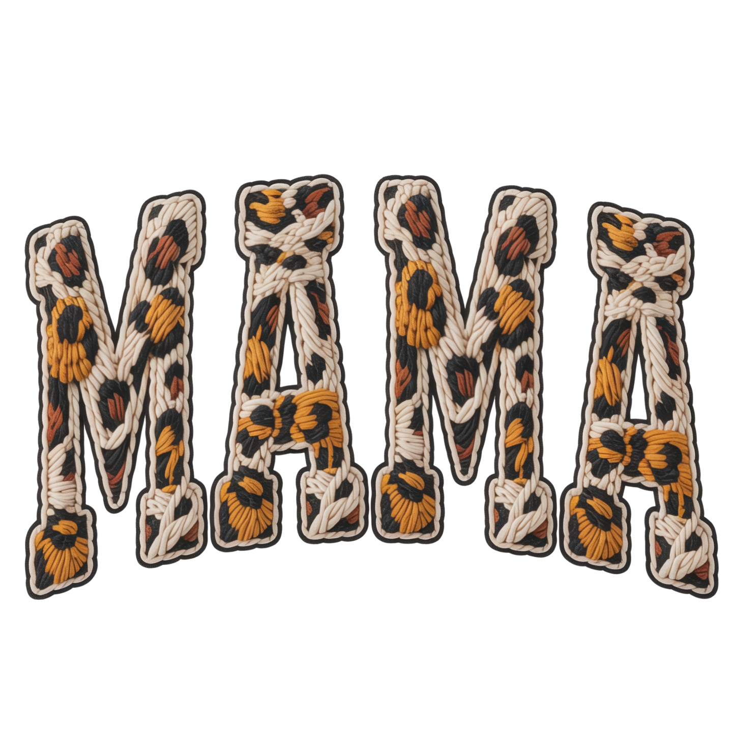 MAMA Faux Yarn Cheetah Print