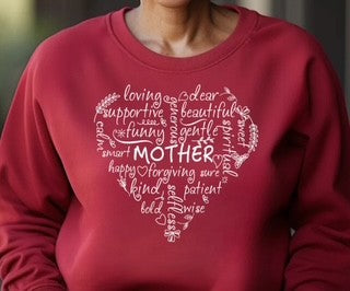 Mother (heart shaped adjectives)