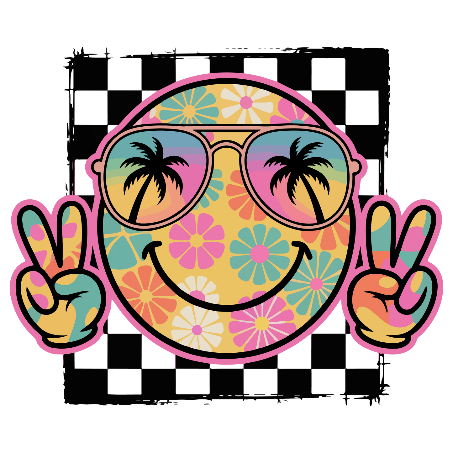 Retro Smiley Face Summer