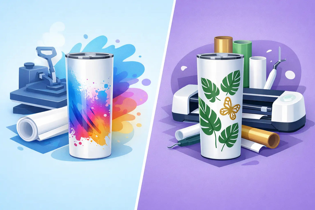 Sublimation Tumblers vs Vinyl Tumblers