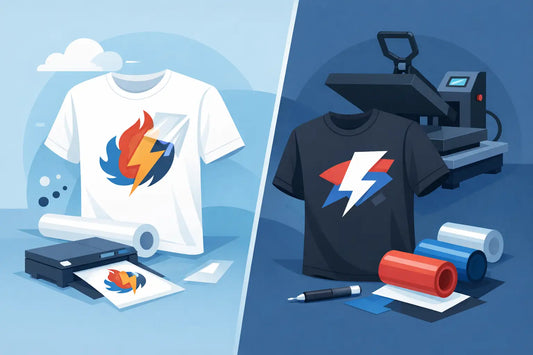 DTF versus HTV for Custom Graphic T-Shirts