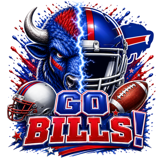 Go Bills Half Buffalo Face