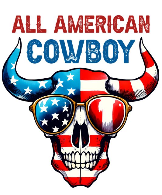 All American Cowboy Skull