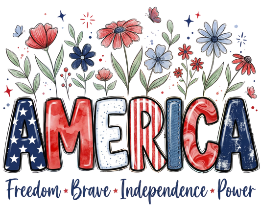 America Freedom Brave Independence Power