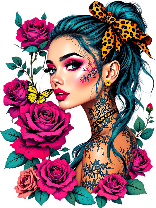 Bloom With Grace Tattooed Girl