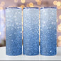 20oz Skinny Tumbler- Blue Ombre Sparkle