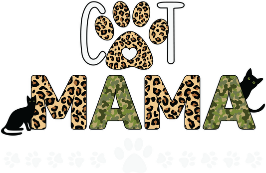 Cat Mama (camouflage and cheetah print)