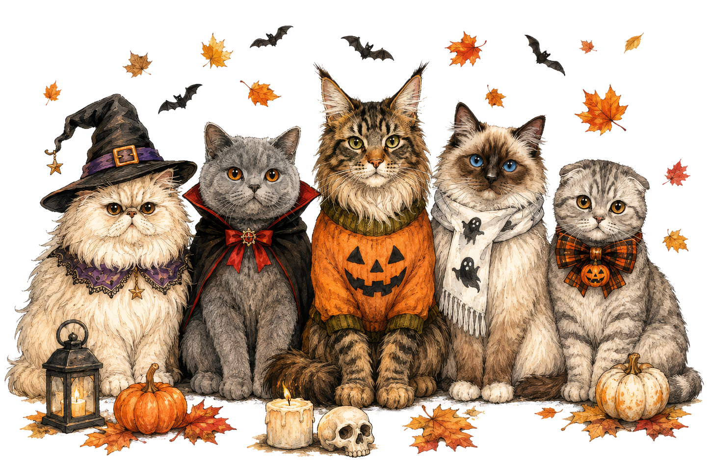 Cozy Halloween Cats