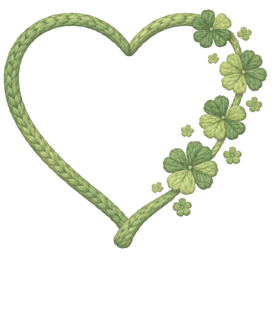 Crochet Heart with Shamrocks