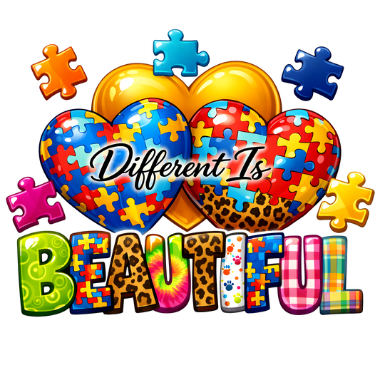 Different is BEAUTIFUL- Autism Awareness