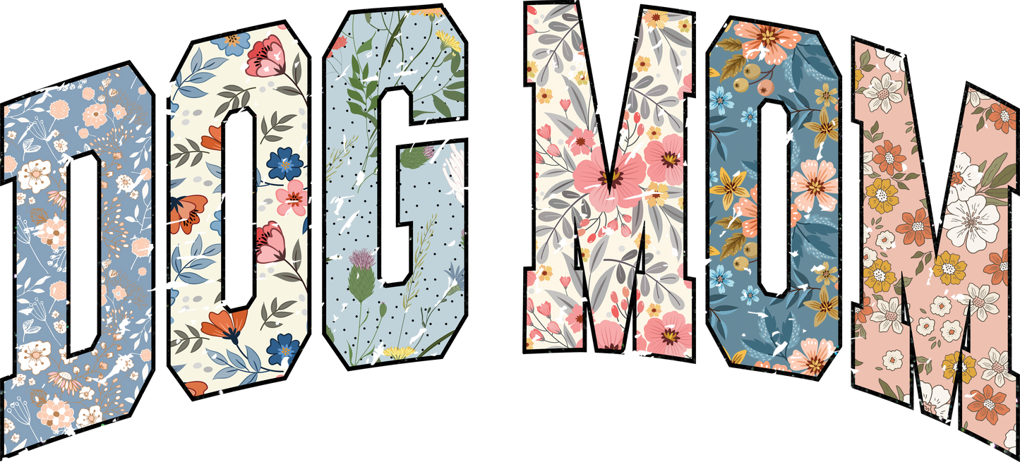 DOG MOM floral print