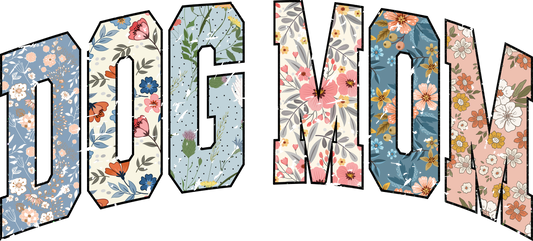 DOG MOM floral print