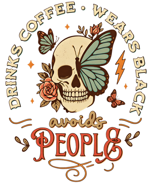 Drinks Coffee Wears Black Avoids People