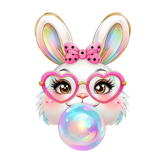Easter Bunny Blowing Bubbles