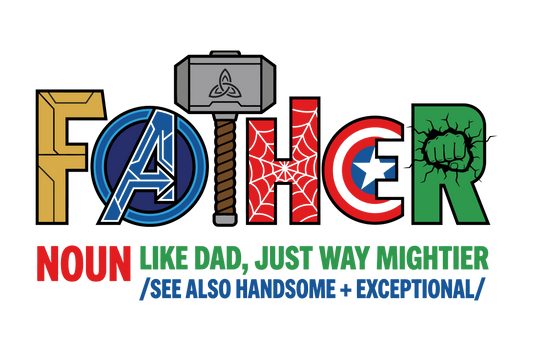 FATHER Superhero Print