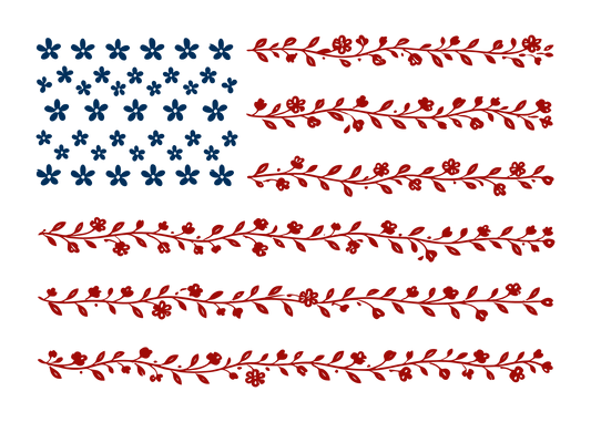 Floral American Flag