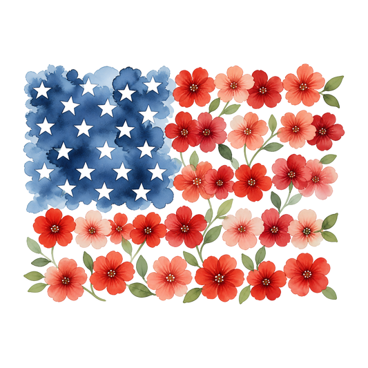 Floral American Flag