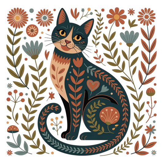 Floral Calico Cat
