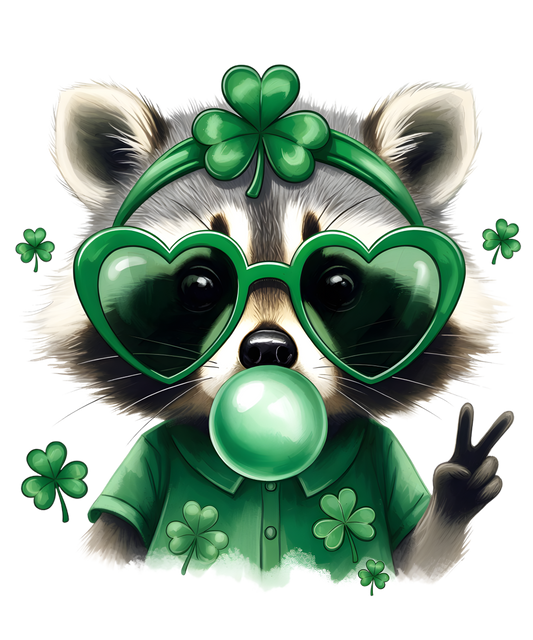 Funny Racoon St. Patrick's Day