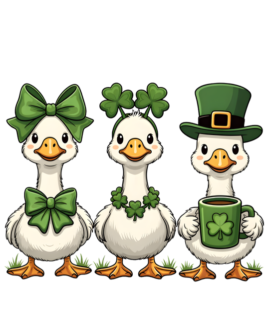 Funny St. Patrick's Day Silly Geese