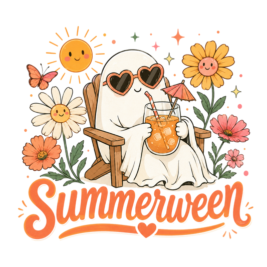 Summerween Ghost with Orange Accessories
