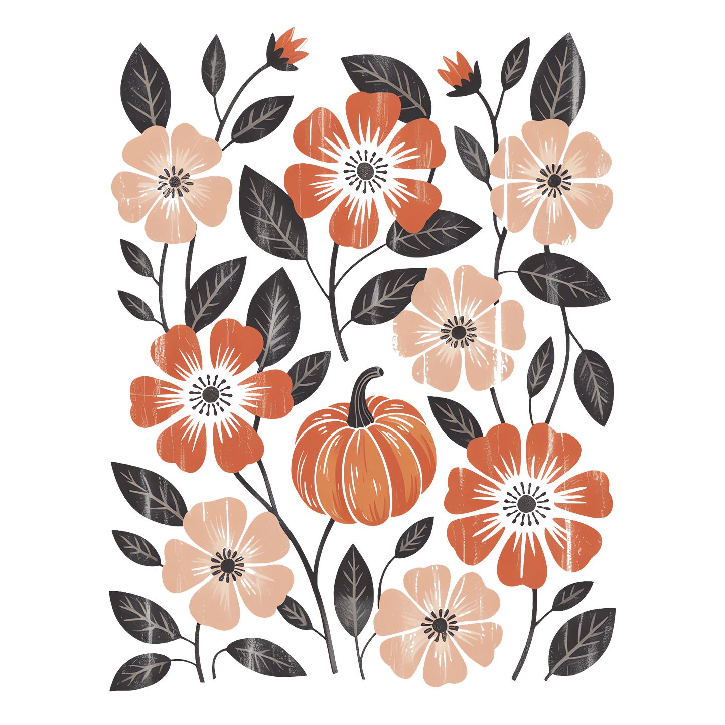 Fall Floral with Pumpkin