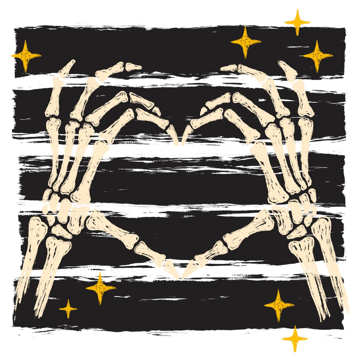 Halloween Skeletong Hands "I Heart You"