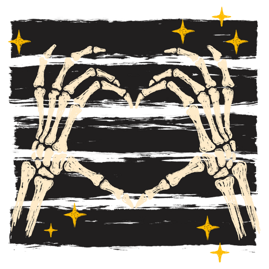 Halloween Skeleton Hands "I Heart You"