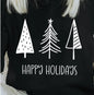Happy Holidays White Trees & Print