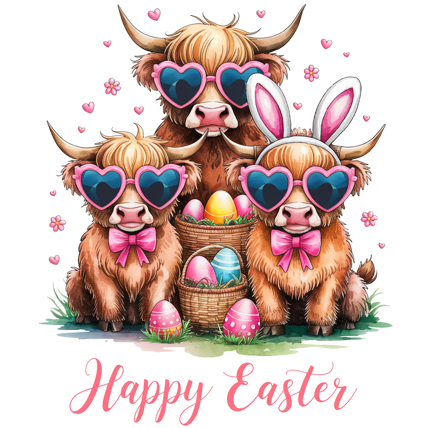 Happy Easter Highland Cows