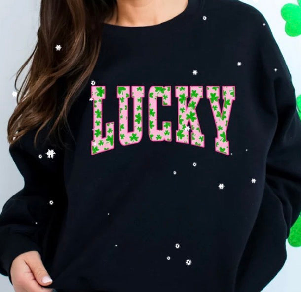 Pink Lucky with Shamrocks