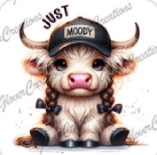 Just Moody Highland Cow