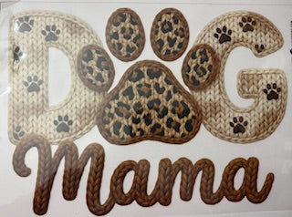 DOG Mama Faux Yarn Paw Prints
