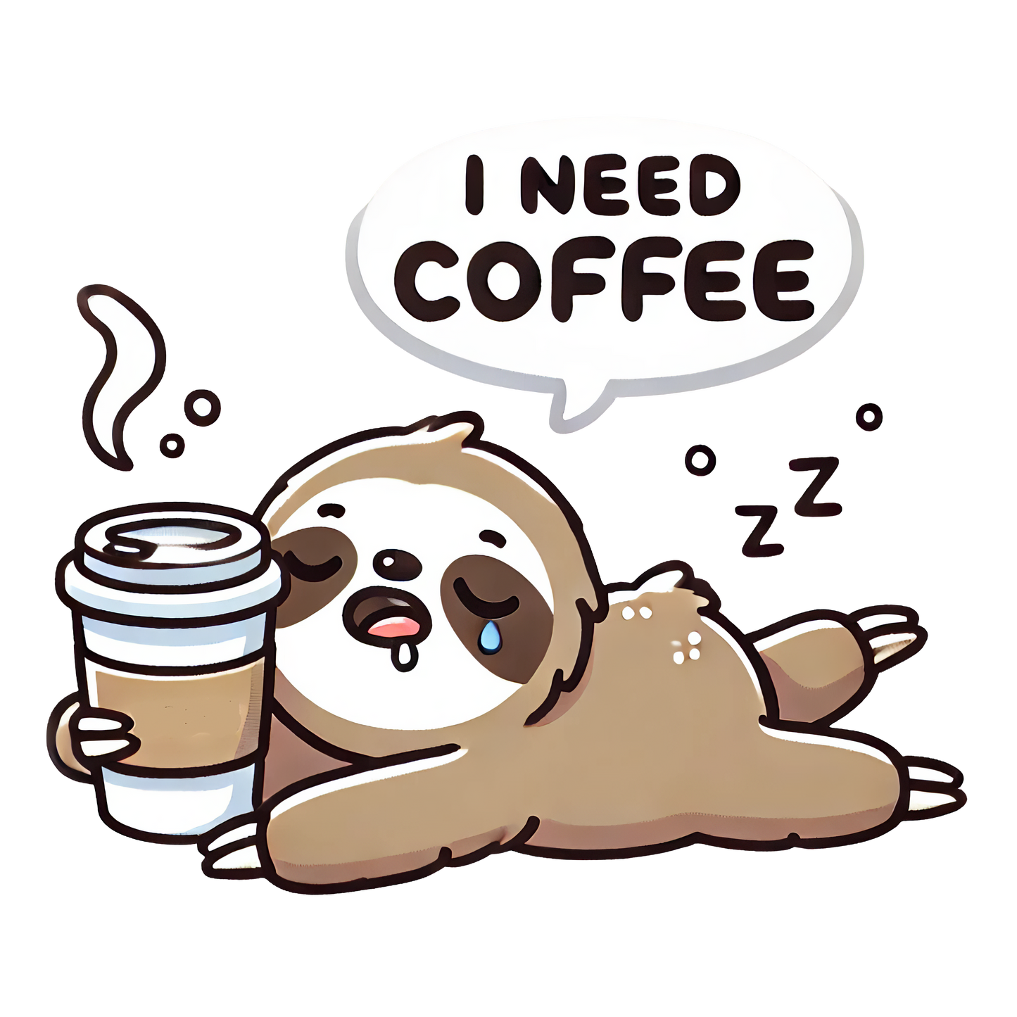 I Need Coffee- Sloth