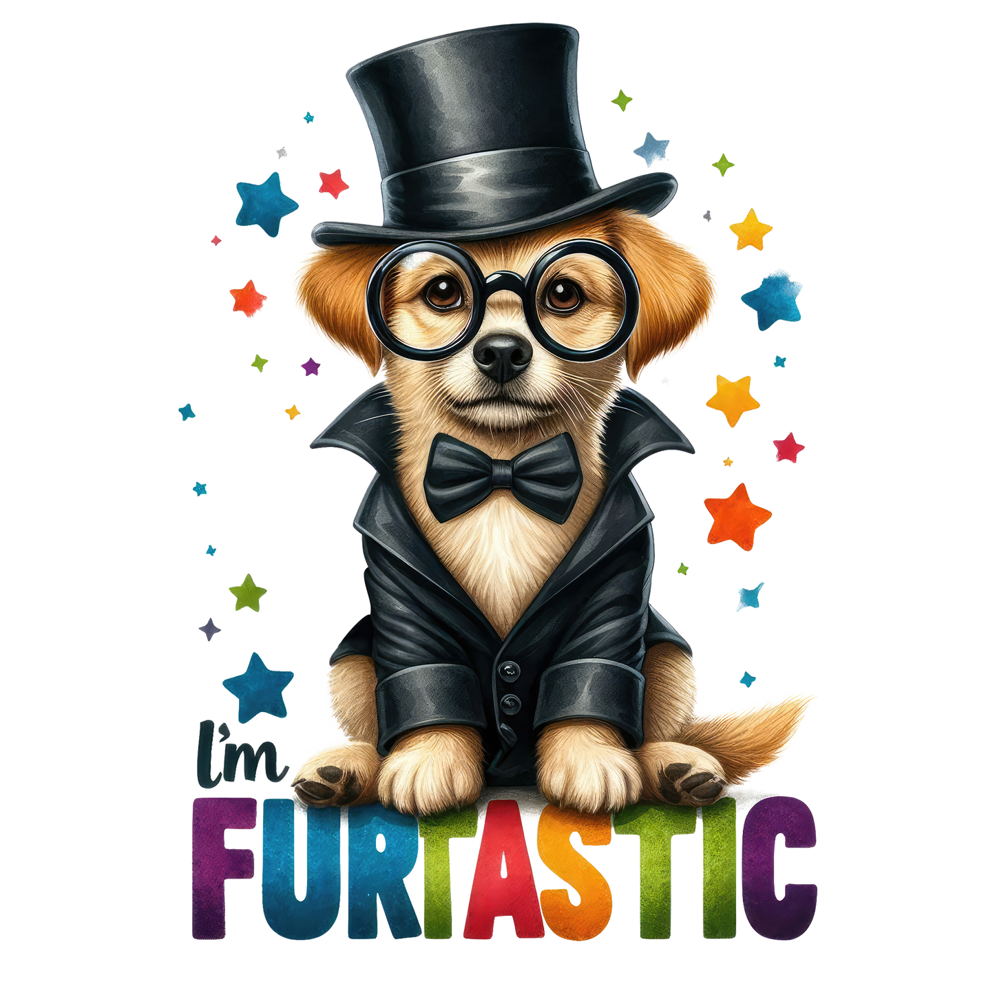 I'm Furtastic- Golden in Top Hat