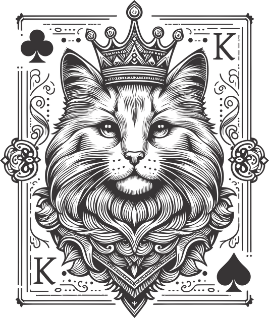 King Cat Playing Card