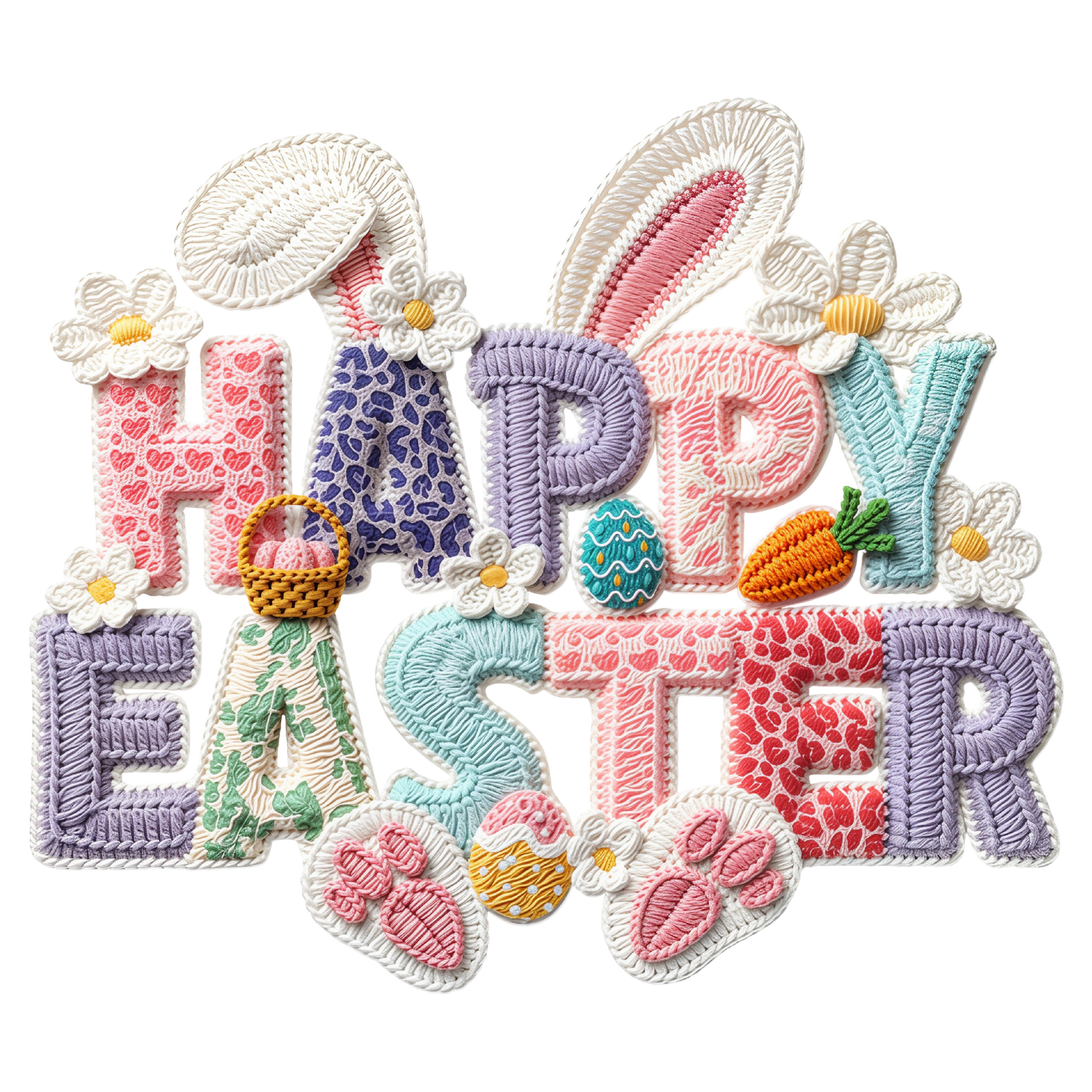 Happy Easter Faux Yarn